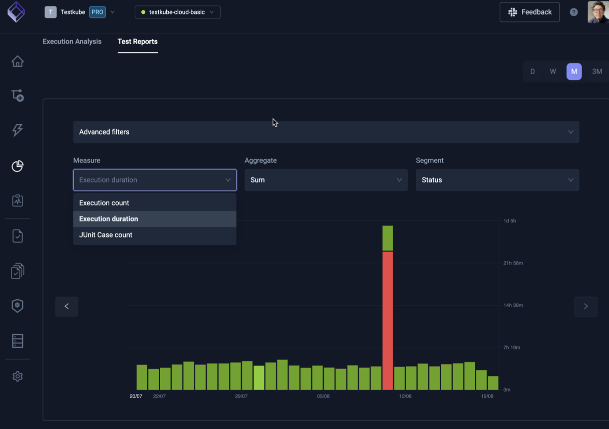 Test Reports Advanced Filtering